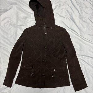 Women’s Dark Brown Hooded Jacket